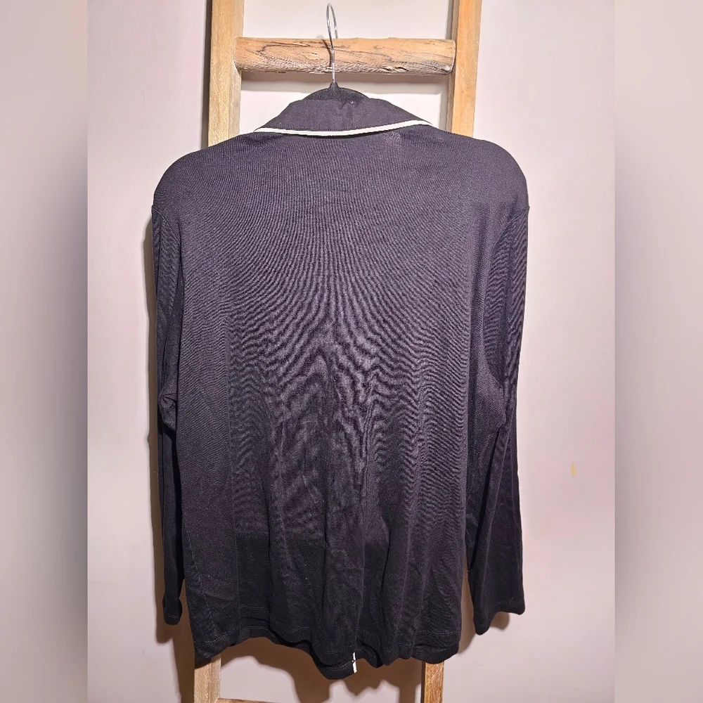 Karen Scott Womens button-down Jersey cotton long sleeve shirt - Picture 4 of 5